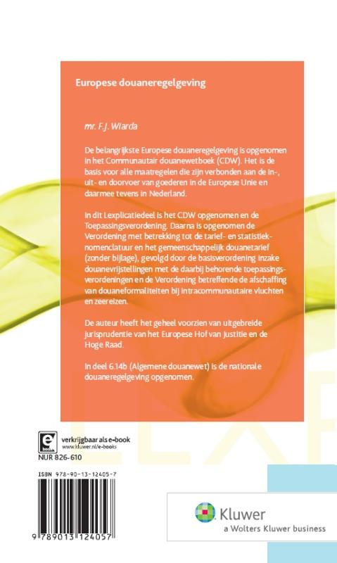 Achterkant van Europese douaneregelgeving
