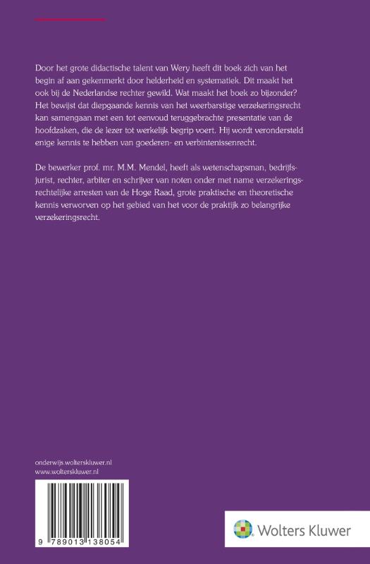 Achterkant van Hoofdzaken verzekeringsrecht