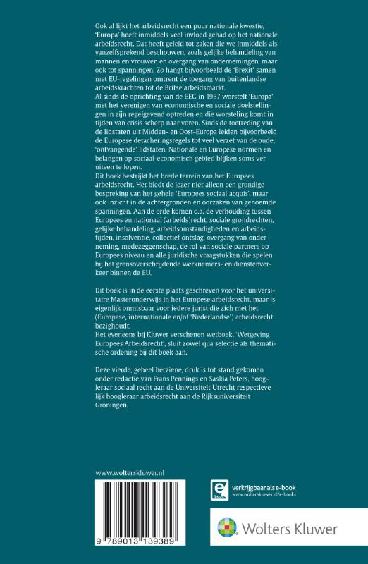 Achterkant van Europees Arbeidsrecht