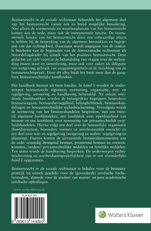 Achterkant van Bestuursrecht in de sociale rechtsstaat