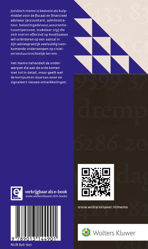 Achterkant van Juridisch Memo 2017