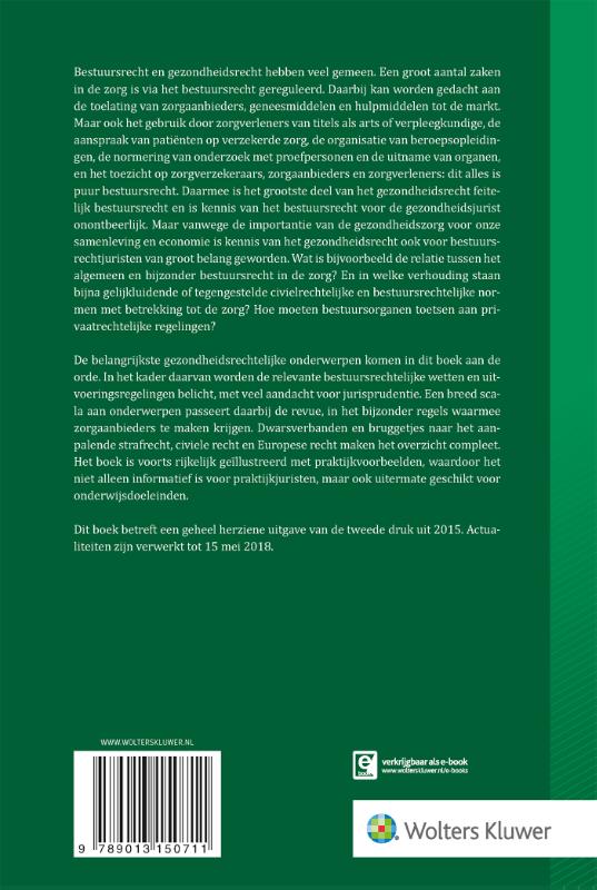 Achterkant van Bestuursrechtelijk gezondheidsrecht
