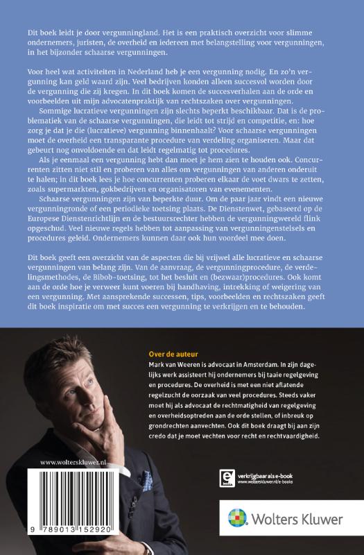 Achterkant van De strijd om schaarse vergunningen