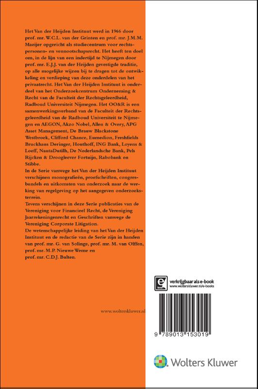 Achterkant van Geschriften vanwege de Vereniging Corporate Litigation 2018-2019
