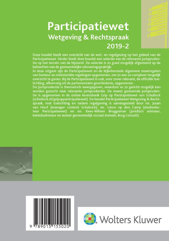 Achterkant van Wetgeving & Rechtspraak 2019-2