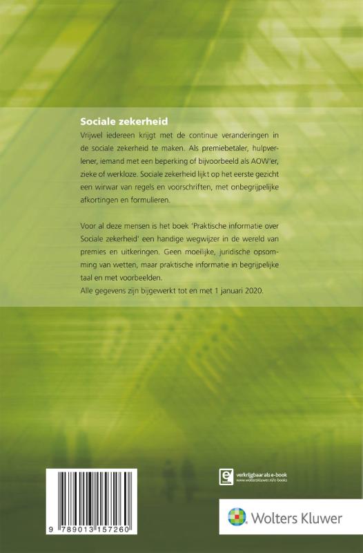 Achterkant van Praktische informatie over Sociale zekerheid 2020