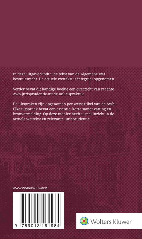 Achterkant van Tekstuitgave Algemene wet bestuursrecht 2021