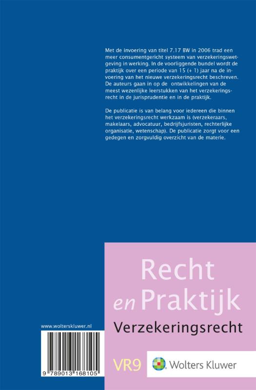 Achterkant van De praktijk van 15 (+1) jaar ‘nieuw’ verzekeringsrecht