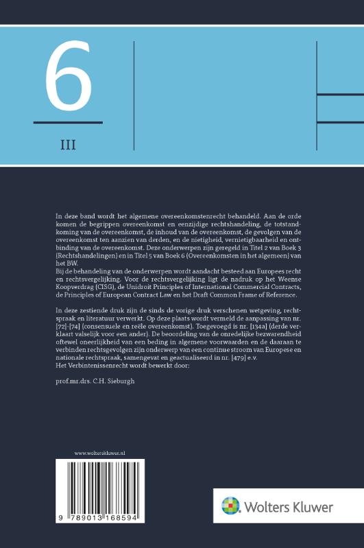 Achterkant van Asser 6-III Algemeen overeenkomstenrecht