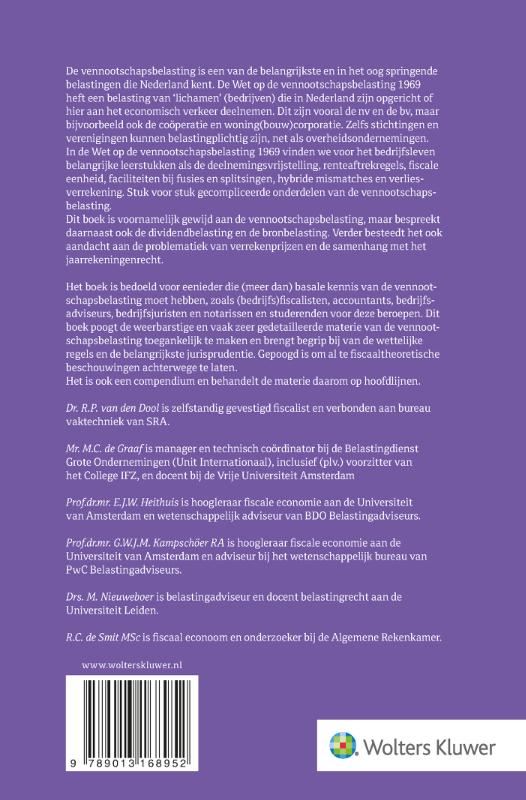 Achterkant van Compendium Vennootschapsbelasting