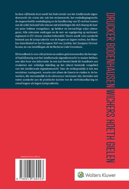 Achterkant van Kort begrip van het intellectuele eigendomsrecht Studenteneditie