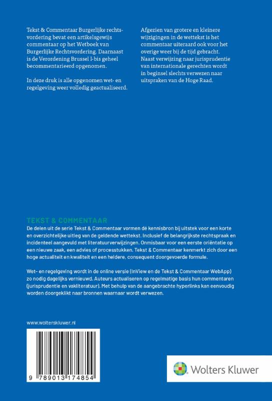 Achterkant van Burgerlijke rechtsvordering
