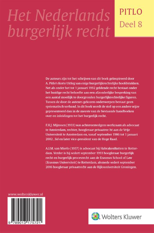 Achterkant van Kort begrip van enige civielrechtelijke leerstukken
