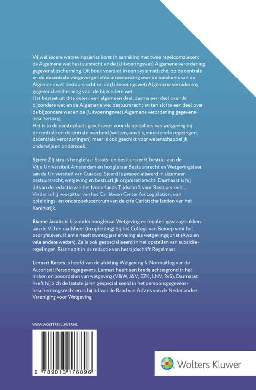 Achterkant van Bijzondere en algemene wetgeving