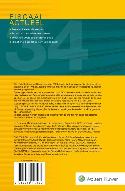Achterkant van Een gewijzigd fiscaal regime voor beleggingsinstellingen en (familie)fondsen