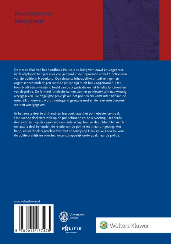 Achterkant van Politie