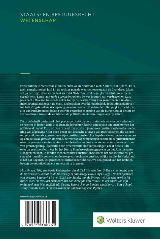 Achterkant van Constitutioneel procesrecht