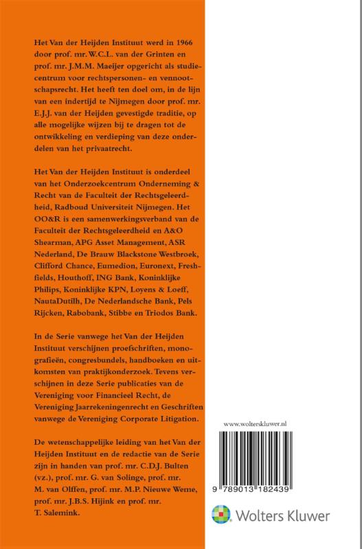 Achterkant van Geschriften vanwege de Vereniging Corporate Litigation 2025-2026