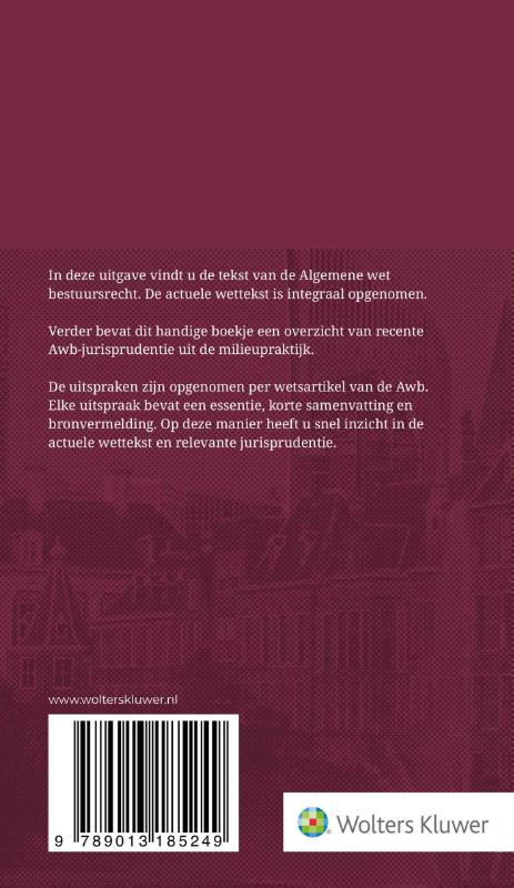 Achterkant van Tekstuitgave Algemene wet bestuursrecht 2026-2027