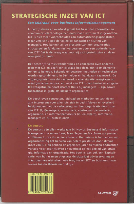 Achterkant van Strategische inzet van ICT