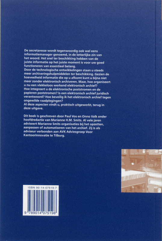 Achterkant van Elektronisch archiveren