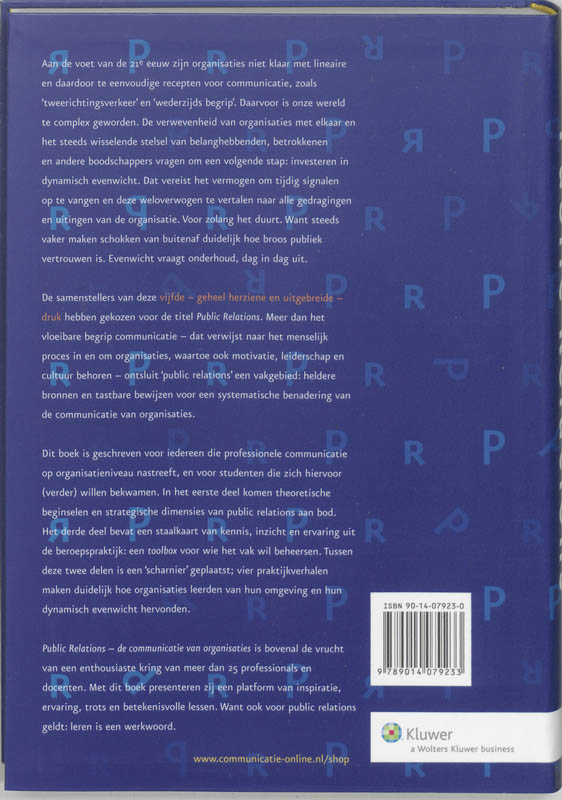 Achterkant van Public Relations