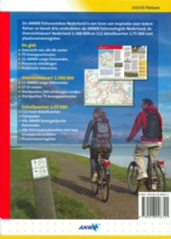 Achterkant van ANWB fietsroutebox Nederland