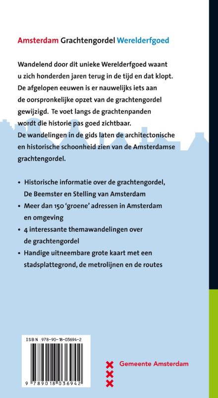 Achterkant van Amsterdam Grachtengordel Werelderfgoed