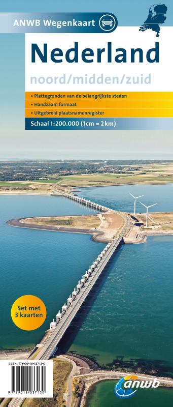 Achterkant van Nederland Noord, Midden, Zuid set