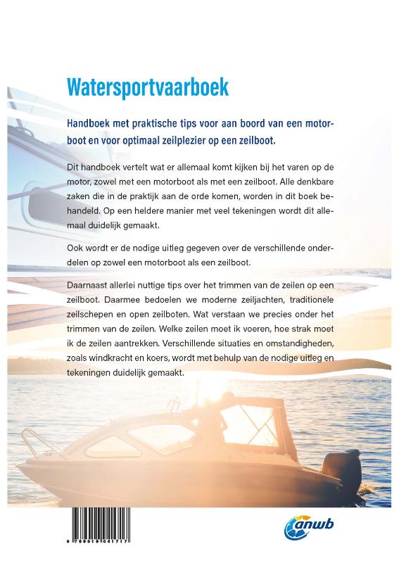 Achterkant van Watersport vaarboek