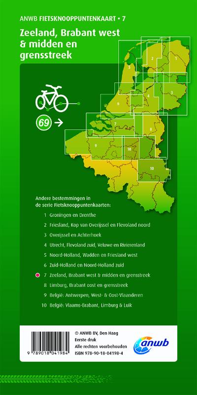 Achterkant van Zeeland, Brabant west & midden en grensstreek 1:100.000