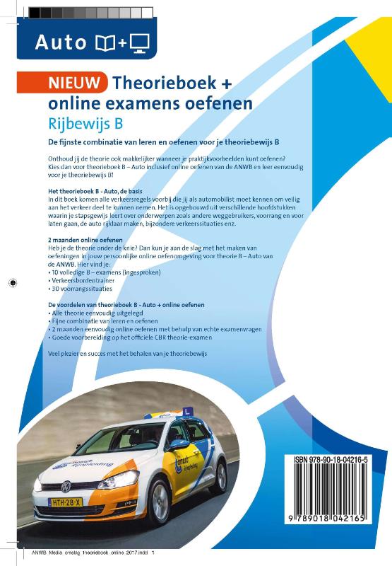 Achterkant van Theorieboek rijbewijs B