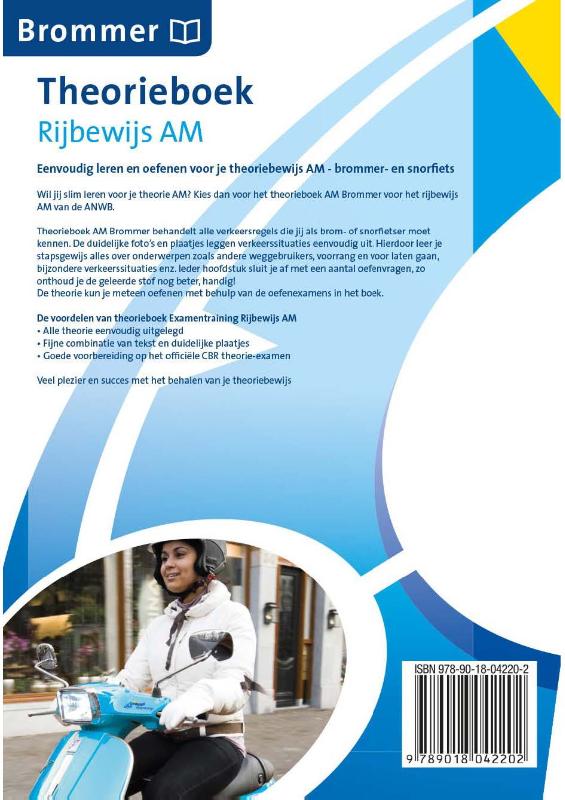 Achterkant van Theorieboek Rijbewijs AM
