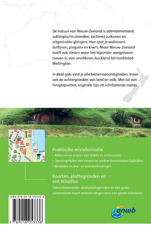 Achterkant van Nieuw-Zeeland