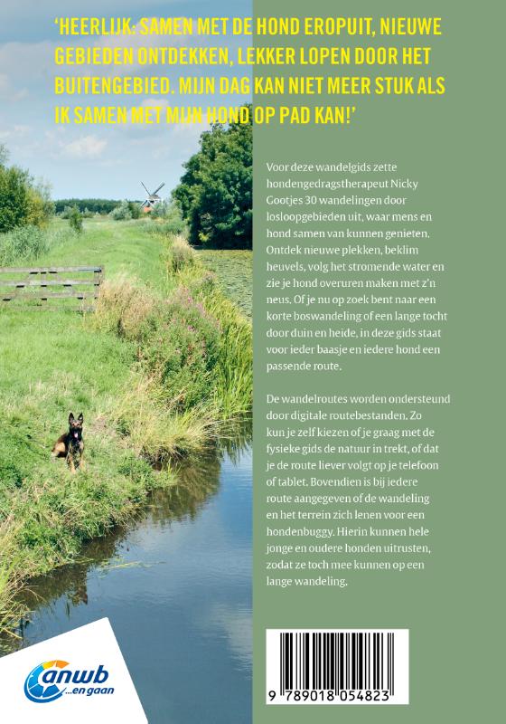 Achterkant van Wandelen met je hond