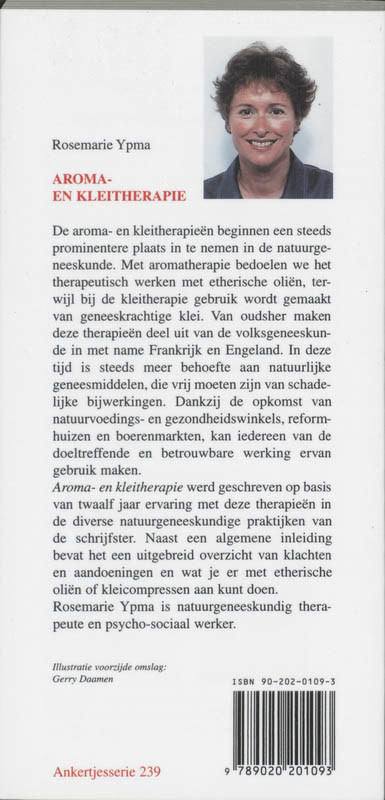 Achterkant van Aroma- en kleitherapie