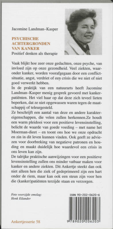 Achterkant van Psychische achtergronden van kanker