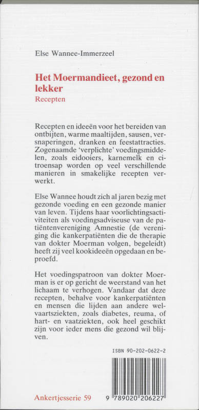 Achterkant van Het Moerman dieet