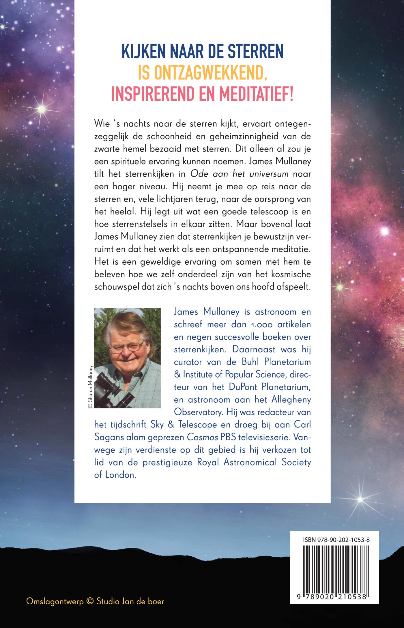 Achterkant van Ode aan het universum
