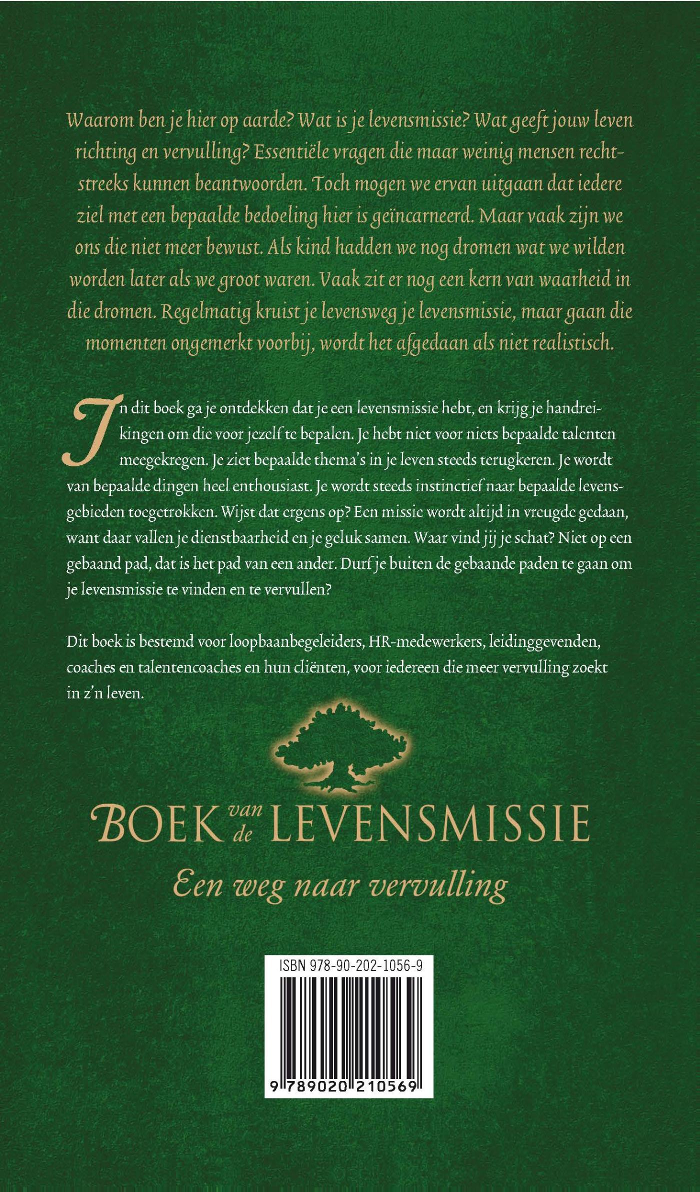 Achterkant van Boek van de levensmissie