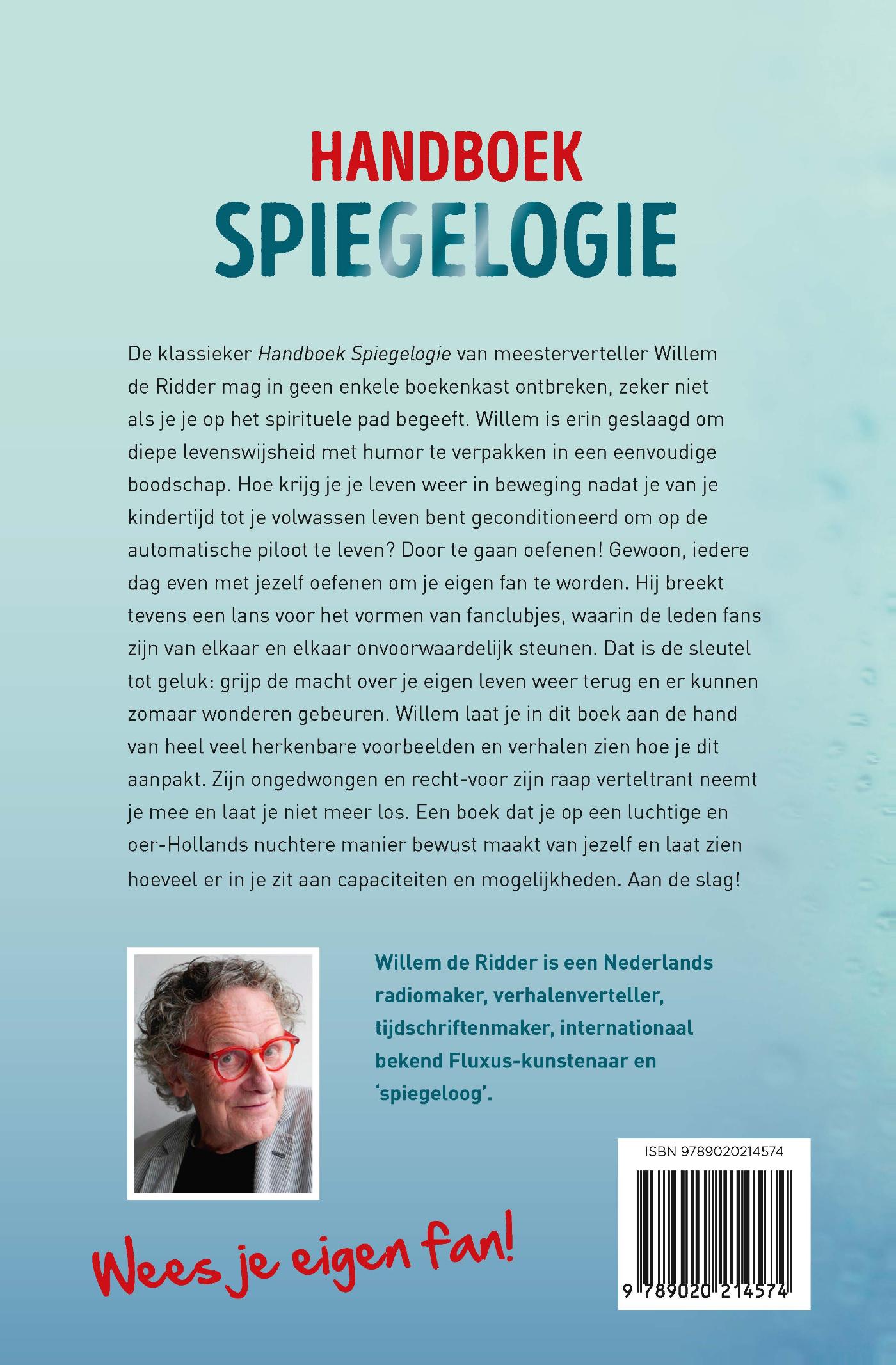 Achterkant van Handboek spiegelogie