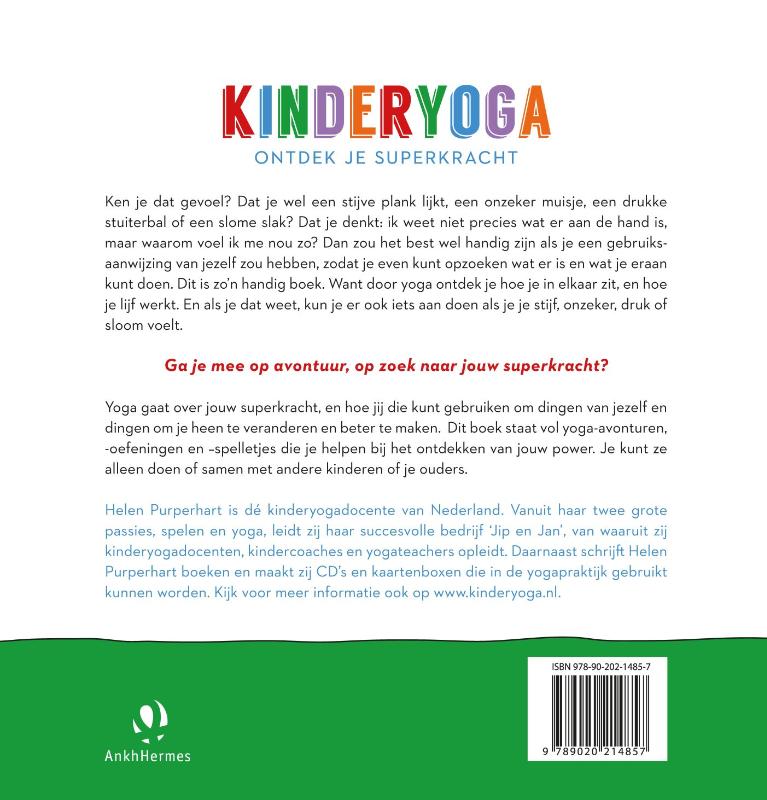 Achterkant van Kinderyoga