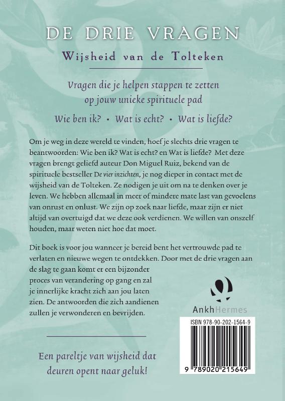 Achterkant van De drie vragen