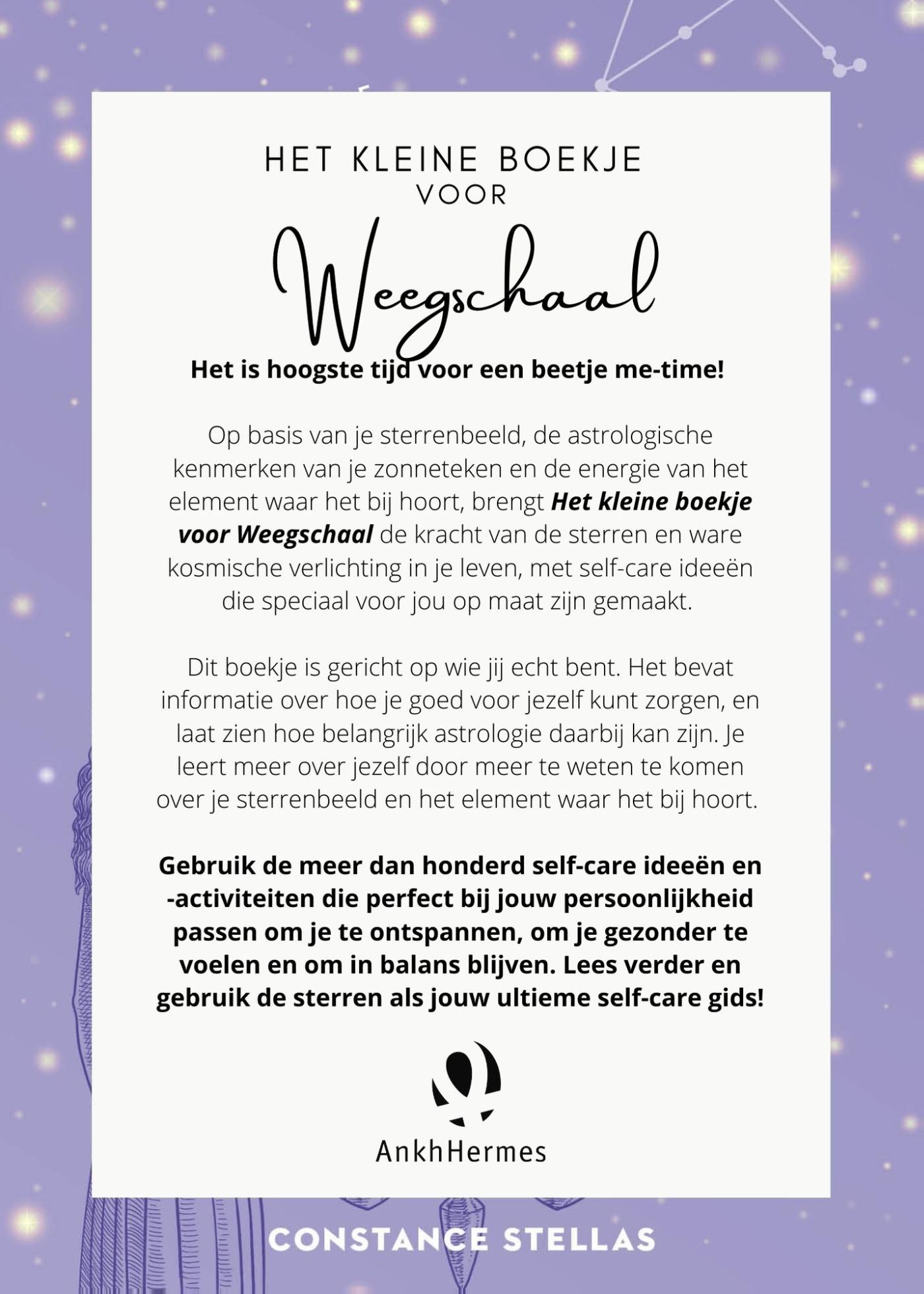 Achterkant van Het kleine boekje voor Weegschaal