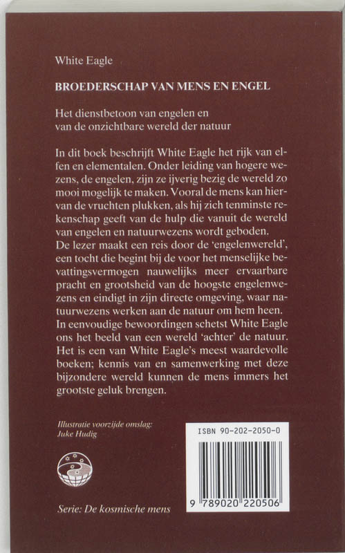 Achterkant van Broederschap van mens en engel