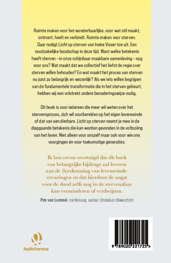 Achterkant van Licht op sterven
