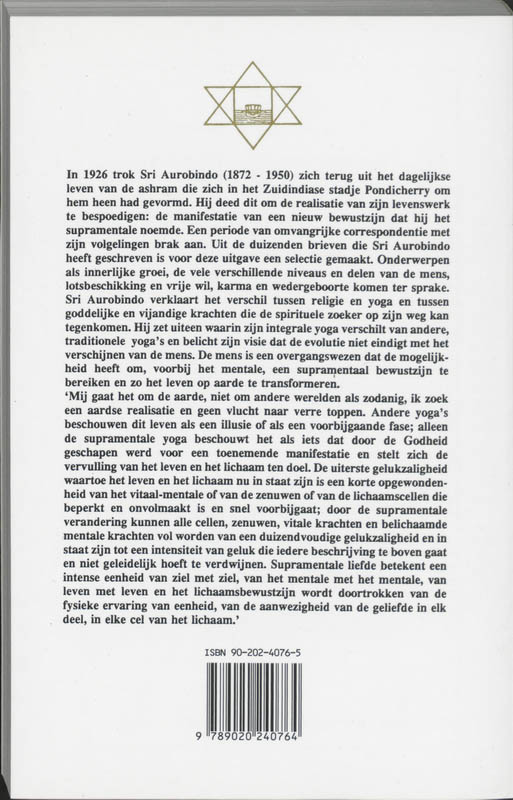 Achterkant van De visie van Sri Aurobindo
