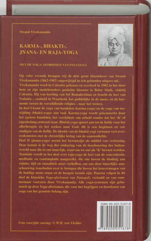 Achterkant van Karma-, Bhakti-, Jnana- en Raja-yoga