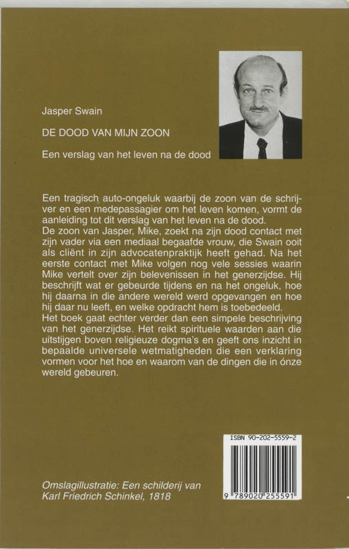 Achterkant van De dood van mijn zoon