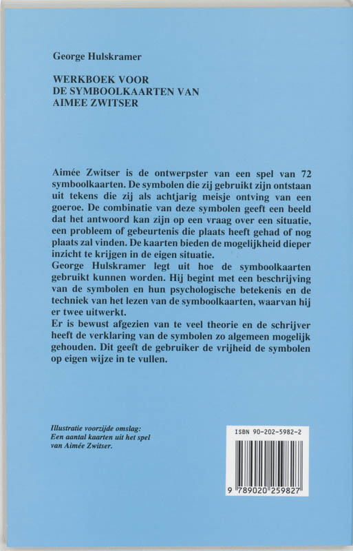 Achterkant van Werkboek voor de symboolkaarten van Aimee Zwitser
